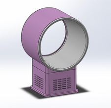 bladeless desktop fan 3d print model in accessories 3dexport air bladless cooling diy electronics ventilator 3d print model - Mito3D
