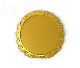 blank badge oak wreath coins medals orders badges 3d print model - Mito3D