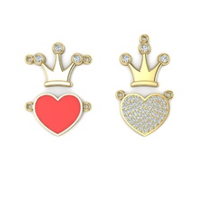 blank necklace earring bracelet crown heart bracelet- matrix rhino love gold celebration silver birthday design jewelry pendants 3d print model - Mito3D