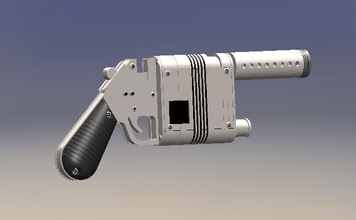 blaster 3d stampa modello in 3dexport pistola stelle guerre nn 14 guerra galassie 3d print model - Mito3D