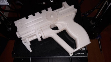 blaster korben dallas movie fifth element gun pistol weapon firearm replica prop cosplay print printable korbendallas fifthelement 5element 3d print model - Mito3D