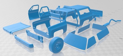 blazer k5 1976 imprimível carro 3d impressão modelo in automotivo 3dexport fenda escalextrico tamiya rc miniz passatempo micro rastejante 3d print model - Mito3D