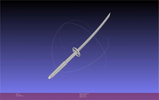 eau Javel Kuchiki rukia épée imprimable Assemblée réplique cosplay Katana anime kuchiki zanpakuto 3d print model - Mito3D