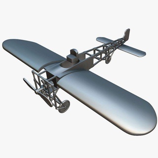 Blergiot xi 3d imprimível modelo veículo bleriot 11 louis thulin scale model miniatura jogos guerra printed aeronave avião printing print stl ready to miniaturas 3d print model - Mito3D
