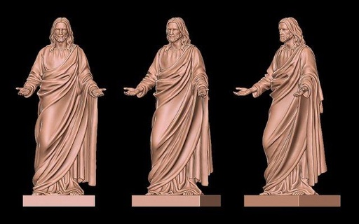 Segen Jesus 3d drucken Figuren religiös Christian gesegnet Christus Gittergewebe Skulptur Kreuz Statue spirituell Kunst 3d print model - Mito3D