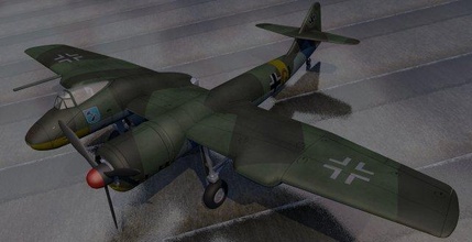 blohm und voss bv p 194 3d modello in bombardiere 3dexport aeromobili aereo warplane militare storico ww2 durante seconda guerra mondiale tedesco sperimentale combattente 3d print model - Mito3D