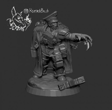 blood packt commander 3d print model in board games 3dexport wargame 28mm miniatures proxy-model warhammer40k warhammer40000 wh40k imperialguard chaos heresy 3d print model - Mito3D