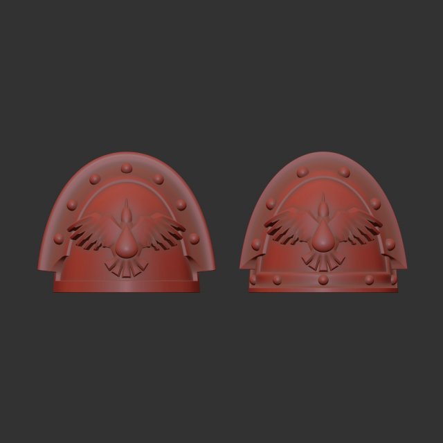 blut raben schultern mk3 3d drucken modell tafel spiele 3dexport 3dprint wh40k kriegshammer warhammer40k warhammer40000 stl miniaturen 3D print model - Mito3D