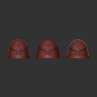 blood ravens shoulders - mk4-6-7 board games 3dprint printing wh40k warhammer warhammer40k warhammer40000 stl miniatures mk4 mk6 mk7 3d print model - Mito3D