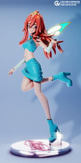 bloom fairy form winx club woman tvshow cartoon 3d print model - Mito3D