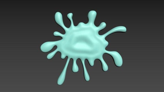 blot splash blur blotch 3dprint cnc relief 3d print model - Mito3D