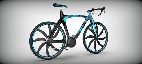 blau fahrrad 3d drucken modell 3dexport fahrradparkplatz 3d print model - Mito3D