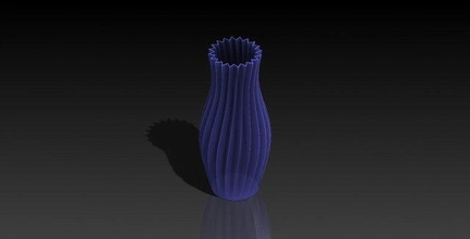 azul vidro vaso 3d print model - Mito3D