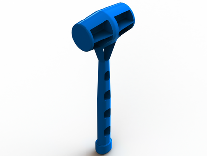 blue plastic peg hammer accessories lightweight handle high visability tools improvement power hand mallets head material color industry industrial tool science 3d print model - Mito3D