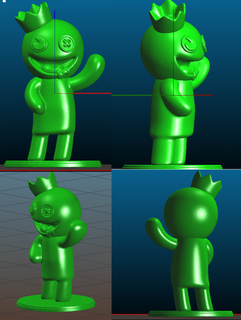 blu arcobaleno amici bambino rand arco amico 3d Stampa giocattolo arte scoppiare 3d print model - Mito3D