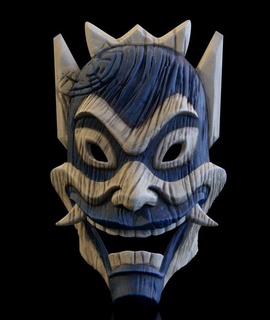 mavi ruh maske canavarlar yaratıklar avatar zuko son hava Bükücü Kostüm oyunu cadılar bayramı Japonya 3d print model - Mito3D