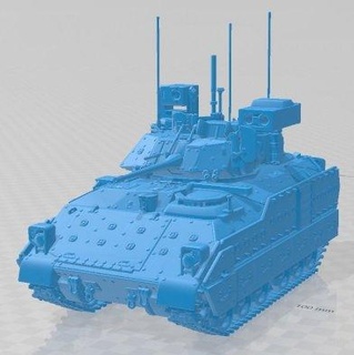 bmp Bradley m2a3 2005 yazdırılabilir tank otomotiv diyorama modelleme hobi katı ölçek model 3d print model - Mito3D