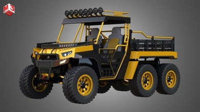 bms - beast 1000 vehicle double axle john deere xuv865m utility diesel engine vehicles offroad buggy machinery 4wd industrial 4x4 crossover tracks standard 3d print model - Mito3D