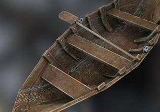 barco almofada 3d modelo in pesado equipamento 3dexport esquife barton oceano abadonado alvin peixe madeira água pescaria remo velho mar bordo canoa linha embarcação 3d print model - Mito3D