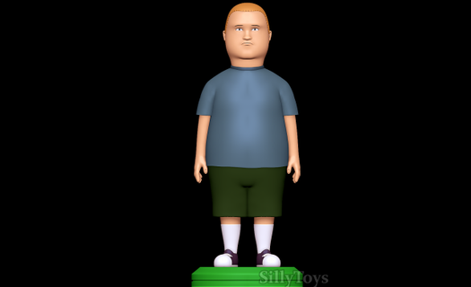 Bobby Tepe kral çocuk şişman karikatür karakter bob çile oğul 3d print model - Mito3D