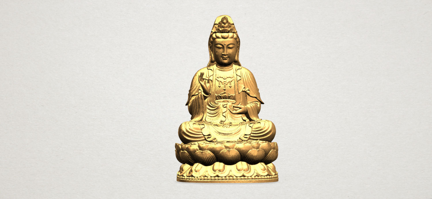 bodhisattva buda 01 exterior histórico de la arquitectura asia chino india budista religión shakyamuni templo el decoración estatua gautama escultura adoración las miniaturas 3D print model - Mito3D