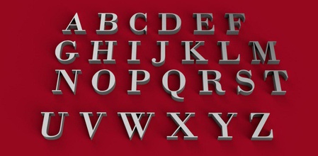 bodoni yazı tipi büyük harf küçük 3d harfler stl dosya yazdır model in 3dexport alfabe mektup metin gadget'lar dekorasyonlar tipleri tip yazmak 3dmodel 3dprint 3d print model - Mito3D