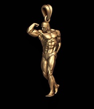 bodybuilder pendant 3d print model in pendants 3dexport body builder fitness fittness gold man jewel jewelry muscle muscular musculature anatomical bodibilder bodybuilding bodibilding sport mr olympia lymphatic 3d print model - Mito3D