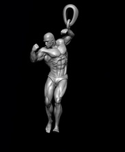 fisiculturista pingente 3d impressão modelo in pingentes 3dexport corpo construtor ginástica aptidão ouro homem jóia joalheria músculo muscular musculatura anatômico musculação esporte mr olimpia linfático 3d print model - Mito3D