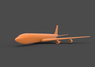 boeing 707 3d impressão modelo in 3dexport 300 b707 b b720 720 dash 80 avião aeronave cia aérea comercial jato passageiro 3d print model - Mito3D