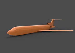 boeing 727 3d yazdır model in araç 3dexport 100 arıtıcı kelowna kf hava çizgiler yolları uçak jet yolcu uçağı ulaşım ticari havayolu 3d print model - Mito3D