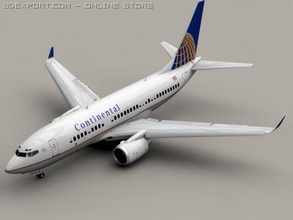 boeing 737 700 continental winglet aterrissagem engrenagem aba abas asa turbina companhias aéreas avião aeronave comercial passageiro jato 3d print model - Mito3D