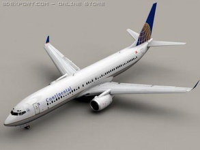 boeing 737 900 continental 3d model in commercial 3dexport 737-900 winglet landing gear flap flaps wing turbine airlines plane airplane aircraft airliner passenger jet 3d print model - Mito3D