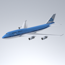 boeing 747 400 klm 3d modelo in comercial 3dexport avião aeronave voar passageiro jumbo jato cia aérea transporte vias aéreas civil 3d print model - Mito3D