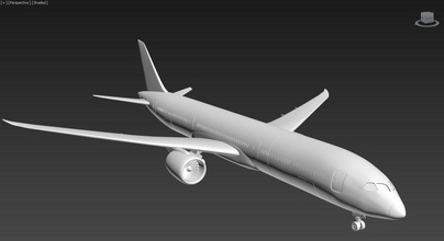boeing 787 dreamliner 3dprintable 3d impressão modelo in 3dexport 747 jato airbus 7e7 civil avião aeronave comercial brinquedo presente miniatura miniaturas 3dmodel modelos 3d print model - Mito3D