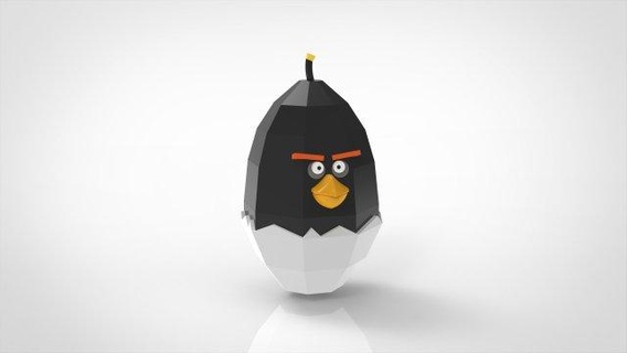 bomba Paskalya Kutu montaj Aksesuarlar kızgın kuşlar kuş civciv yavru konteyner Yumurta Kulp destek Sanat oyuncak hayvan rovio Şirin karikatür oyunlar 3d print model - Mito3D