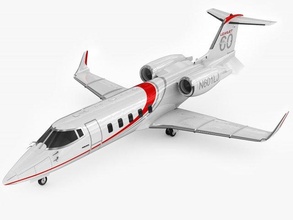 bombardier learjet 60 3d model in jet 3dexport mid-size medium-range business aircraft aerospace lj lj60 xr lear vlj detailed realistic v-ray mental 3d print model - Mito3D