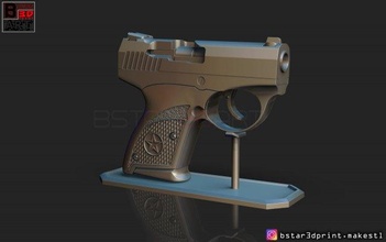 bond bullpup 9 cosplay bond-bullpup-9 pistol blaster 3d print model - Mito3D