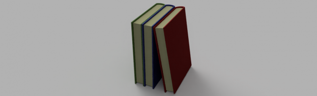 books free decor book office 3d step stl model library bookshelf 3d print model - Mito3D