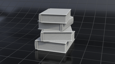 libros apilar 3d impresión modelo in 3dexport leer papel cubierta carcasa funda tapa dura libro decoración literatura miniaturas 3d print model - Mito3D
