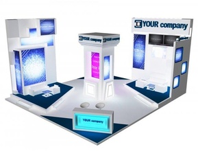 booth exhibition stand 35 exhibitions kiosk partition advertising 3d print model - Mito3D