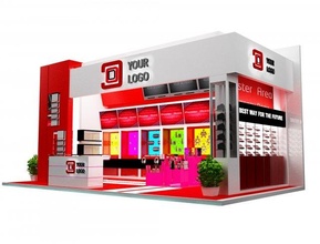stand esposizione In piedi 44 mostre chiosco partizione pubblicità 3d print model - Mito3D