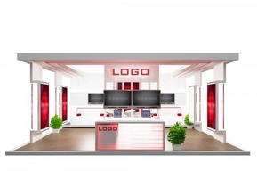 cabine exposition supporter 48 expositions kiosque cloison publicité 3d print model - Mito3D