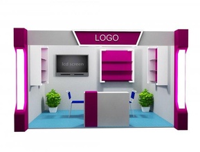 cabine exposition supporter a11 expositions kiosque cloison publicité 3d print model - Mito3D