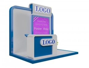 cabine exposition supporter a152 3d modèle in 3dexport expositions kiosque cloison publicité 3d print model - Mito3D