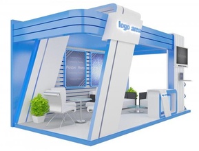 booth exhibition stand a7 exhibitions kiosk partition advertising 3d print model - Mito3D