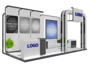 cabine exposition supporter a8 3d modèle in 3dexport expositions kiosque cloison publicité 3d print model - Mito3D