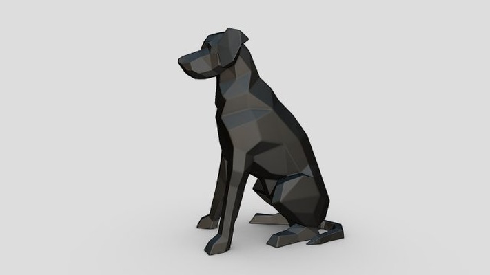 sınır collie labrador karıştırmak 3d yazdır model in hayvanlar 3dexport av köpeği evcil hayvan 3dprinted köpek sanat hediye düşük poli 3dprint dekor iç tasarım minyatürler heykel oyuncak 3d print model - Mito3D