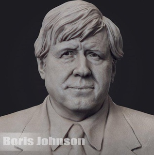 boris johnson man politics politician celebrity merkel elizabeth biden president england queen david london brexit europe bust printable print statue 3d print model - Mito3D
