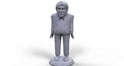 boris johnson stilizzato di alta qualità 3d stampabile in miniatura britannico inglese uomo politico brexit ue umana persone board-game europa la scultura statua da tavolo 3d print model - Mito3D