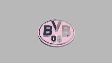Borussia Dortmund fc ballon foot club germe Bundesliga logo bouclier 3d print model - Mito3D